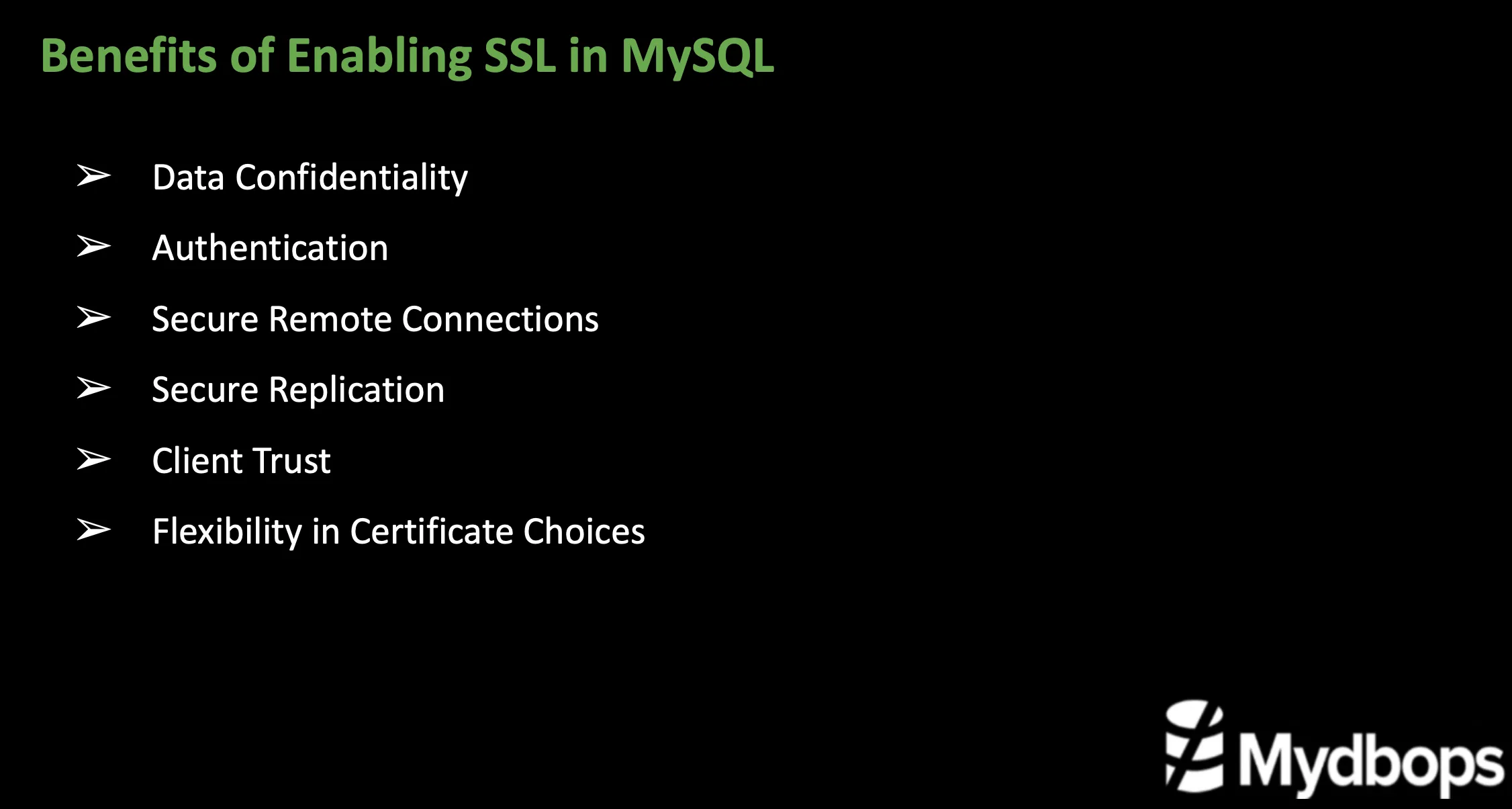 Enabling SSL in MySQL